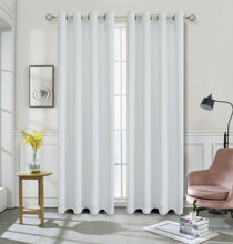Kate Aurora Hotel Chic 2 Pack Light Filtering Grommet Top Window Curtains - 52 in. W x 84 in. L, White