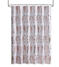 Kate Aurora Tis The Season Dusty Rose Metallic Christmas Toy Soldiers & Nutcrackers Fabric Shower Curtain - Standard Size
