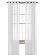 GoodGram Ultra Luxurious Elegant Sheer Grommet Single Curtain Panel - 54 in. W x 84 in. L, White