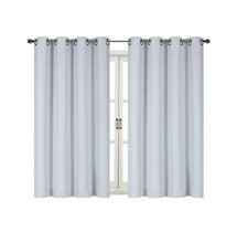 Kate Aurora 100% Thermal Blackout Bath & Kitchen Window Curtains - 50 in. W x 63 in. L, White
