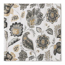 Kate Aurora Shabby Chic Yellow & Gray Floral Paisley Mold & Mildew Resistant Fabric Shower Curtain - Standard Size