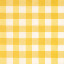 Kate Aurora Farmhouse Plaid Gingham Check Swag Valance Curtain Panel Pair - 72 in. W x 63 in. L, Yellow
