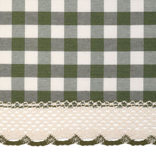 GoodGram Buffalo Check Gingham Custom Window Curtain Treatments - Tiers 29 in. W x 24 in. L, Sage