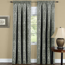Kate Aurora Royal Living 2 Piece Rod Pocket Damask Design 95% Blackout Curtain Panels - 63 in. Long - Sage