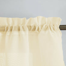 Kate Aurora Living Double Layered Sheer Rod Pocket Ascot Window Valances - 55 in. W x 24 in. L, Gold