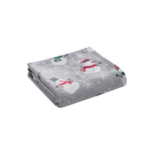 Kate Aurora "Bundled Up" Ultra Soft & Plush Christmas Gray Snowman Accent Throw Blanket - 50" x 60"