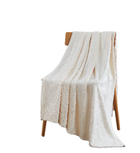 Kate Aurora Floral Ferns Shabby Chic Styled Oversized Ultra Soft & Plush Accent Throw Blanket - Beige