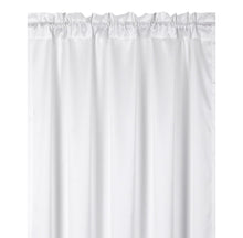 Kate Aurora Basic Faux Silk Rod Pocket Shimmery Sheer Single Window Curtain Panel - 52 in. W x 84 in. L - White