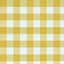 Kate Aurora Country Farmhouse Buffalo Check Plaid Gingham Single Window Curtain - 42 in. W x 95 in. L, Yellow