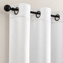 Kate Aurora Ashby White 84-inch grommet curtain panels