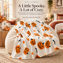 Kate Aurora Friendly Jacks and Bats Halloween throw alternate view