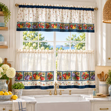 Kate Aurora Garden Veggies 36-inch cafe kitchen curtain set