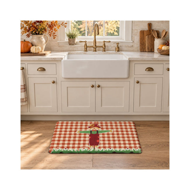 Kate Aurora Autumn Scarecrow Anti Fatigue Non-Skid Memory Foam Kitchen Floor Mat - 18 in. W x 30 in. L — view 1