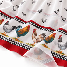 Kate Aurora Country Roosters kitchen curtain set additional view