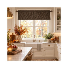 Kate Aurora Custom Pin Tucked Autumn Chic Brown Rod Pocket Window Valance — view 2