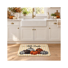 Kate Aurora Hello Autumn Pumpkins Anti Fatigue Non-Skid Memory Foam Kitchen Floor Mat - 18 in. W x 30 in. L — view 1