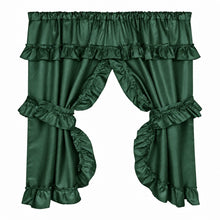 Kate Aurora Hunter Green bathroom curtain set alternate view