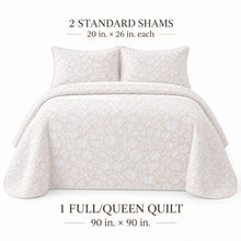 Kate Aurora Sicily Floral Garden embossed three-piece quilt set, Full/Queen — product image 2