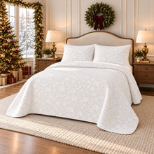 Kate Aurora Sicily Floral Garden embossed three-piece quilt set, Full/Queen — product image 3