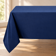 Navy rectangle tablecloth, alternate fabric detail view