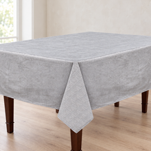Silver tablecloth, alternate fabric detail view
