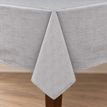 Silver tablecloth, alternate fabric detail view