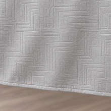Silver tablecloth, alternate fabric detail view