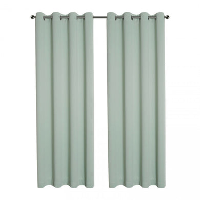 Kate Aurora Hotel Living 2 Pack 100% Blackout Grommet Top Sage Green Curtain Panels