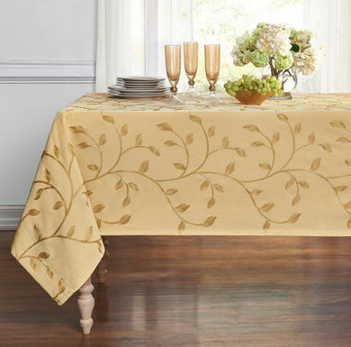 Kate Aurora Living Madison Floral Embroidered Fabric Tablecloth