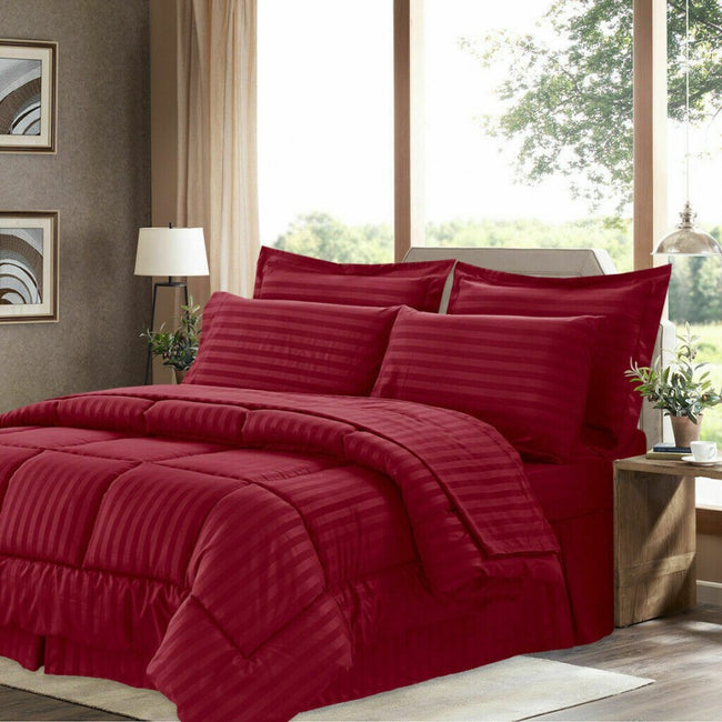 GoodGram 8 Pc Hotel Down Alternative Bed in a Bag Comforter Set