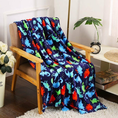 Kate Aurora Ultra Soft & Plush Oversized Dinosaurs Hypoallergenic Throw Fleece Blanket