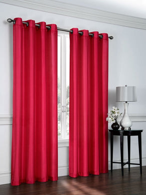 GoodGram Faux Silk Grommet Curtain Panel By Victoria Classics 54