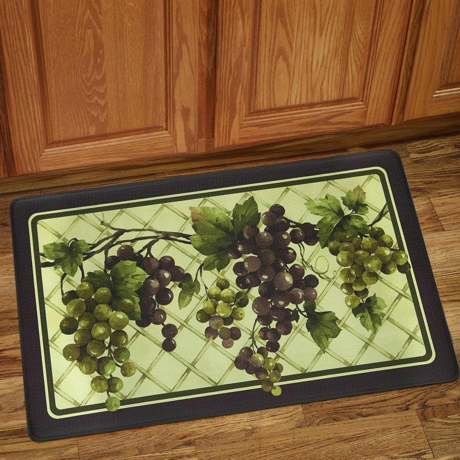 GoodGram Tuscany Lattice Grape Vine Memory Foam Anti-Fatigue Kitchen Floor Mat 18