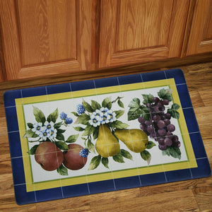 GoodGram Fruity Tiles Memory Vine Fruits Foam Anti-Fatigue Kitchen Floor Mat 18" x 30"
