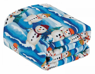 Kate Aurora Holiday Living Ultra Soft & Cozy Christmas Santa & Friends Plush Accent Throw Blanket - 50 in. W x 60 in. L